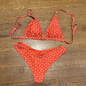 Red hearts bikini